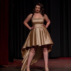Gold High Low Dress